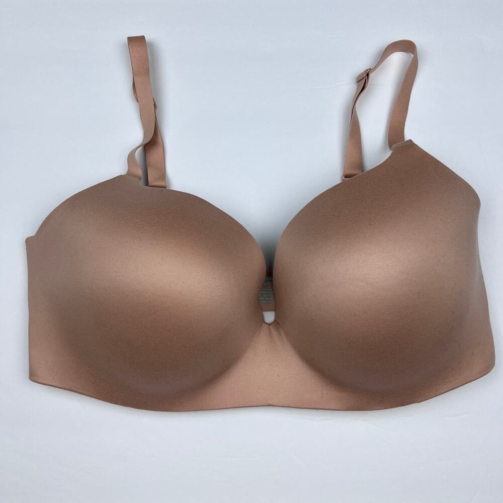 Tommy John Bra Second Skin Lightly Lined Demi Beige Wireless Comfort Essential